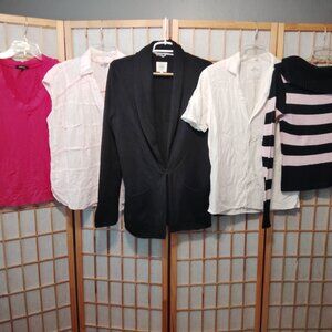 LOT 5/$20 WOMENS TOPS SHIRTS SWEATERS PILCRO ANTHROPOLOGIE HOLLISTER HWR SIZE S